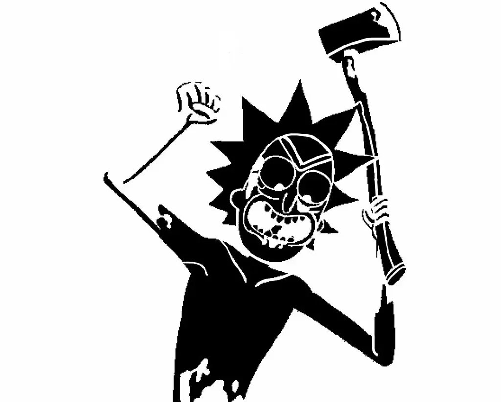 Free Characters & Creatures STL Download Rick Sanchez stencilby SMT_M 🦊 Free Characters & Creatures STL Download Rick Sanchez stencilby SMT_M 🦊