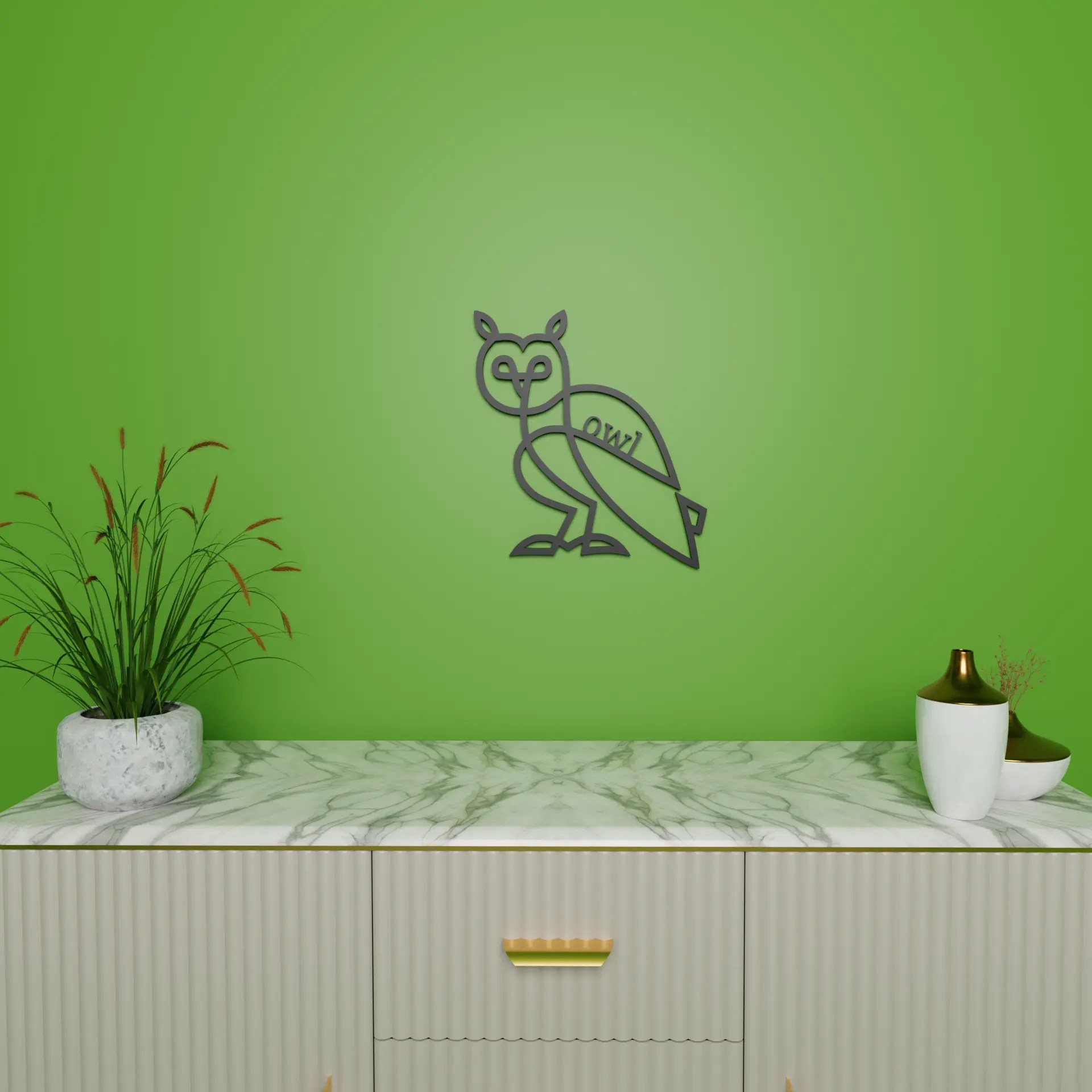 owl wall art 3D models download Creality Cloud