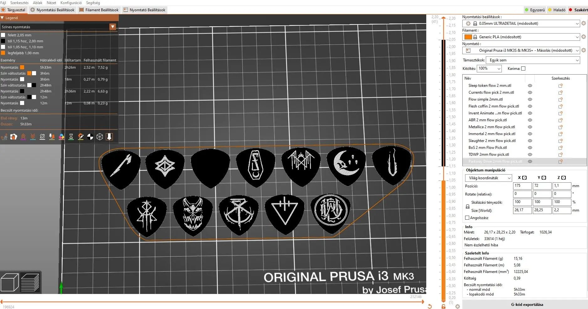 Metal Guitar Pick Collection (Metalcore, Deathcore, Metal) 3D models