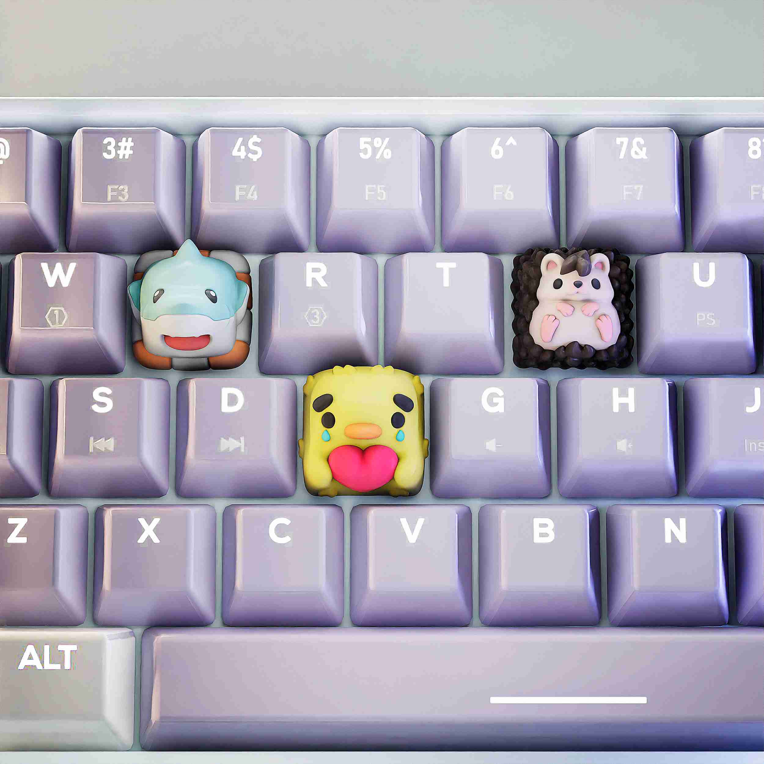 Cute Animals Vol I Keycaps Mechanical Keyboard 3D models download