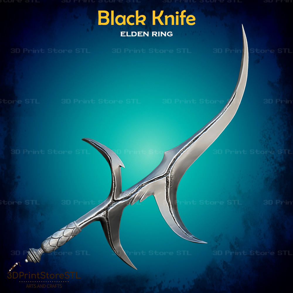 Black Knife Cosplay Elden Ring STL File 3D models download