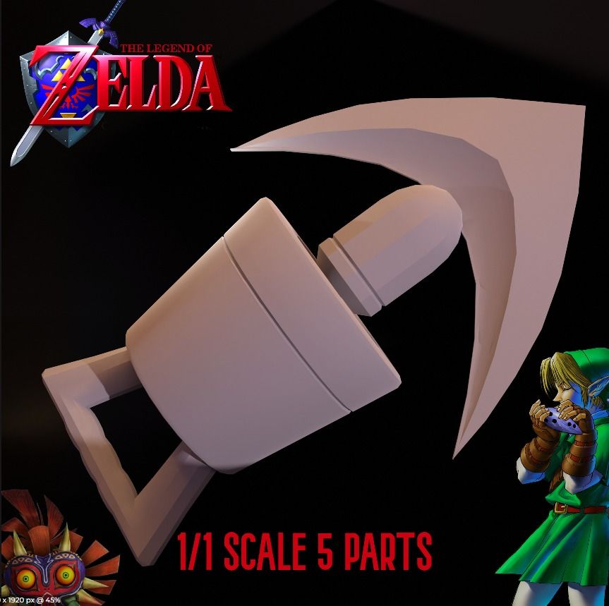 ZELDA HOOKSHOT Full scale STL 3D models download Creality Cloud