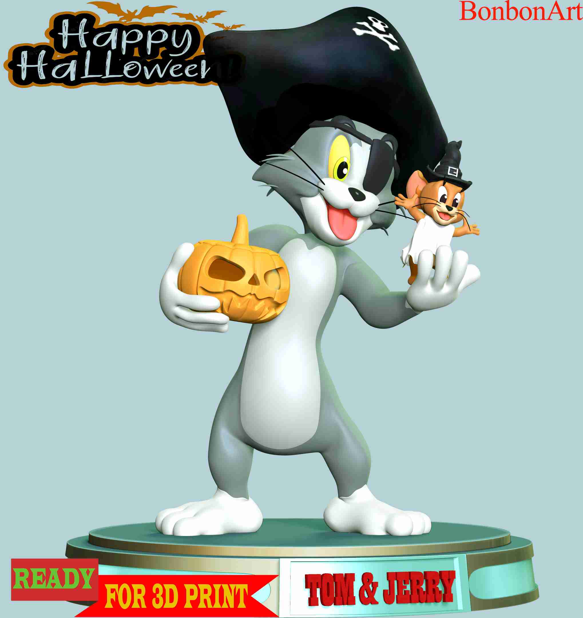 Tom Jerry With Halloween 3D models download Creality Cloud