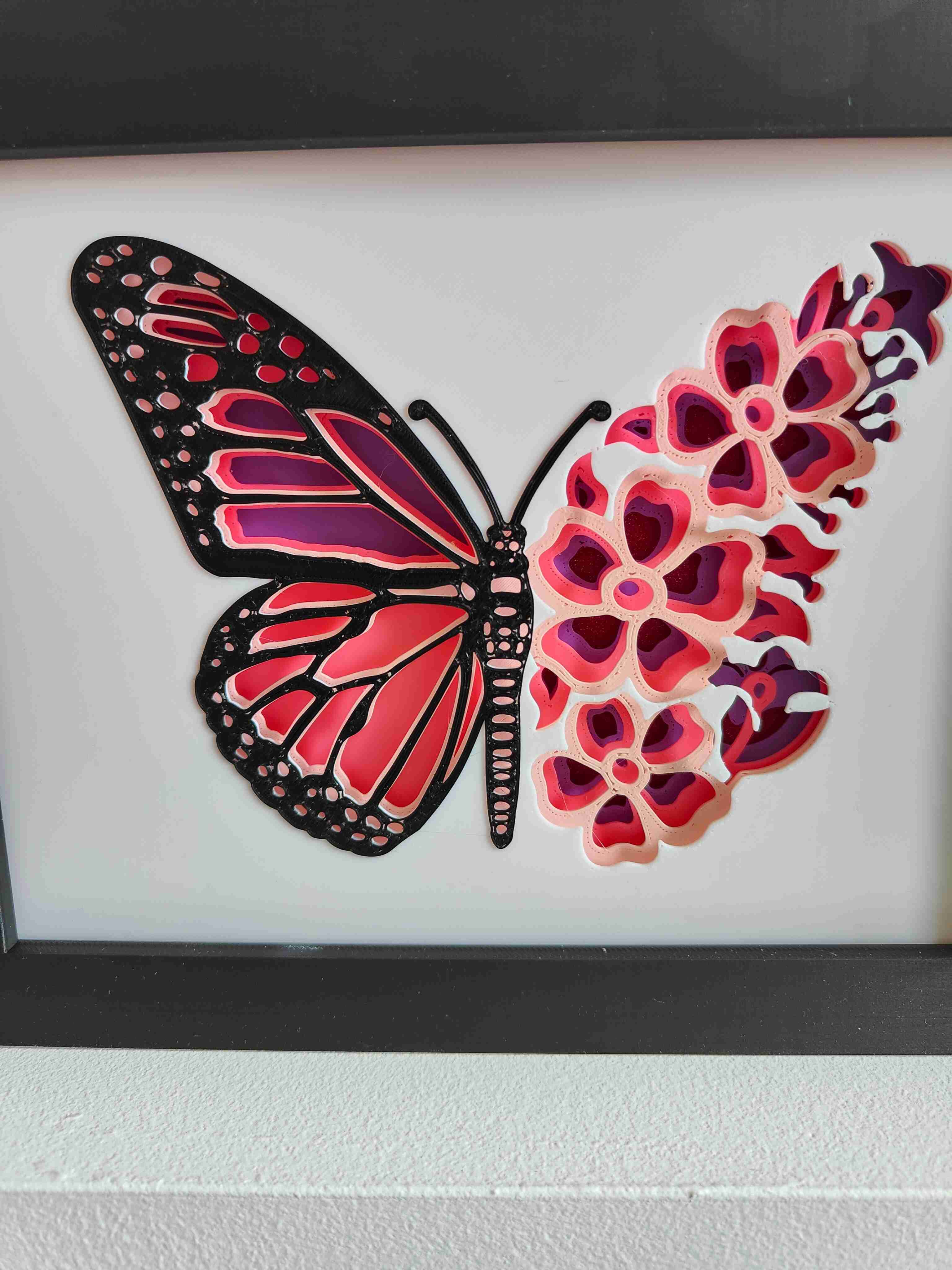 Butterfly Shadow Box 3D models download Creality Cloud