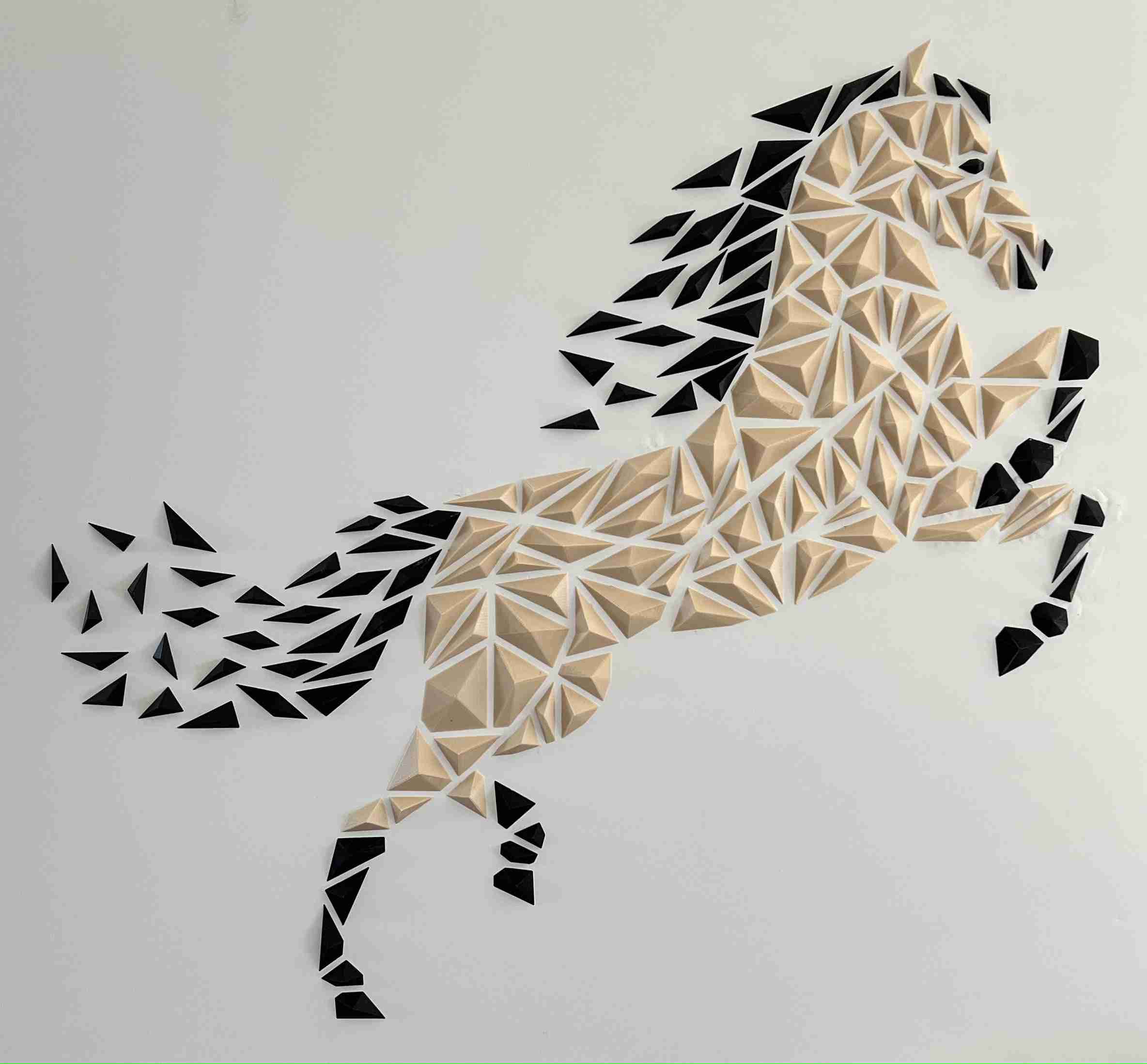 Geometric Horse wall art 3D models download Creality Cloud