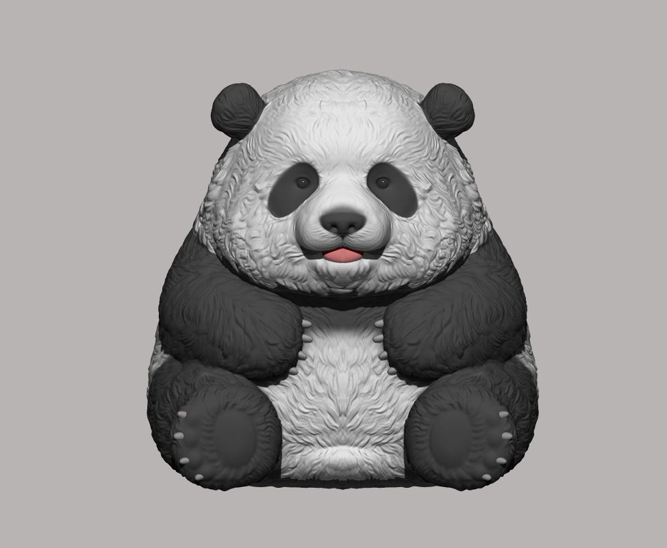 Realistic panda 3D models download Creality Cloud
