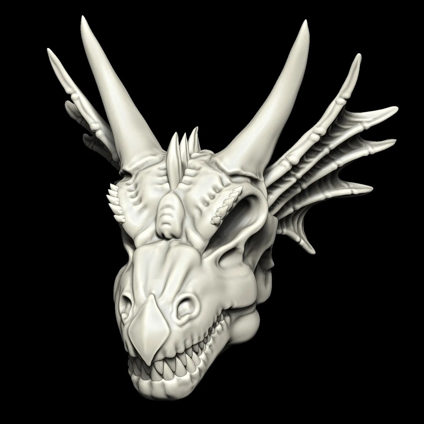 Dragon SKULL skeleton 3D models download Creality Cloud