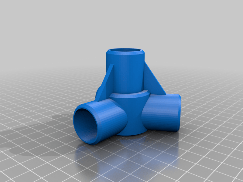 20mm pvc 3 way connector 3D models download Creality Cloud