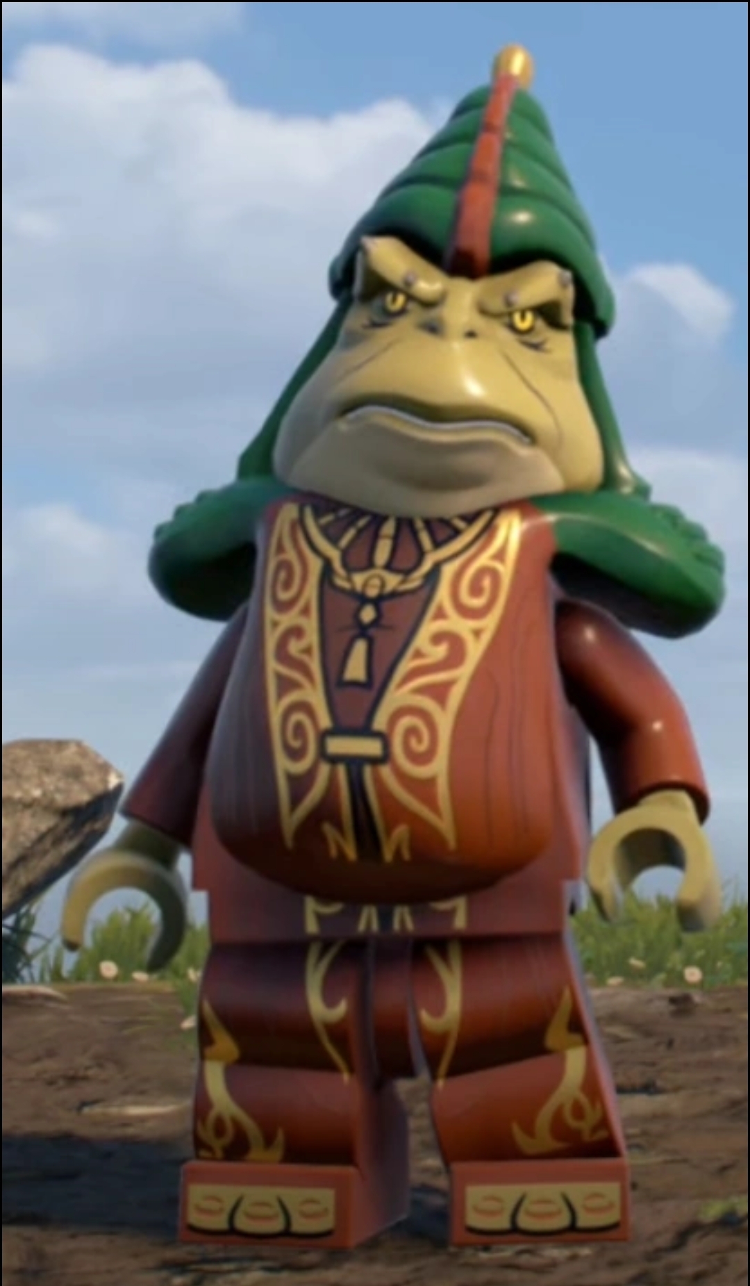 LEGO Boss Nass Head from LEGO Star Wars The Skywalker Saga 3D