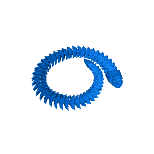 Sculptures & Artworks STL Download Articulated Snake Printin