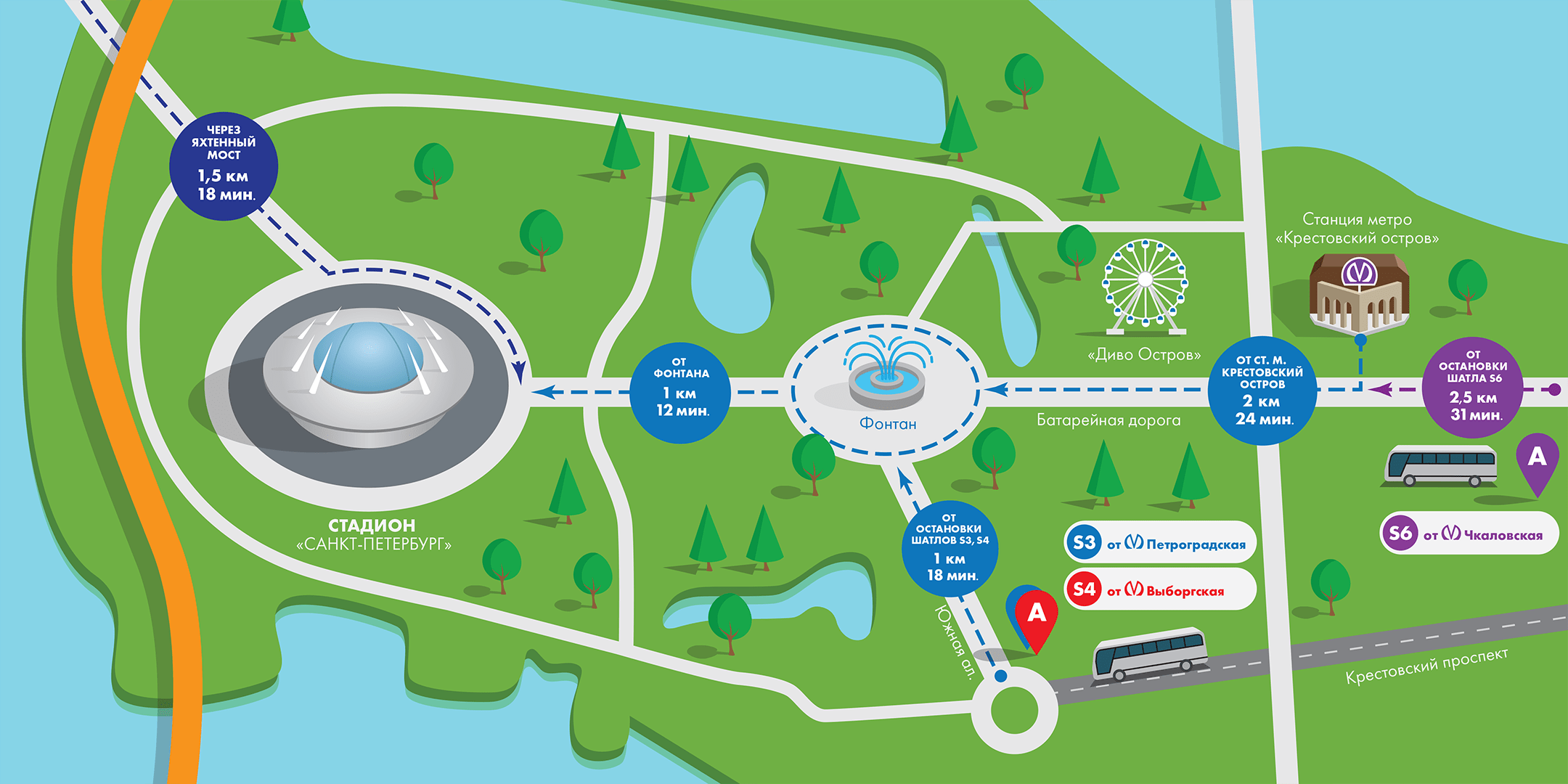 Крестовский остров карта метро