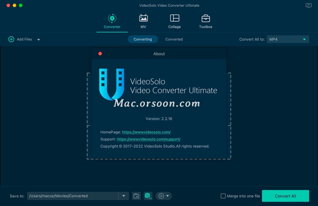 VideoSolo Video Converter Ultimate for mac下载VideoSolo Video Converter Ultimate Mac版(视频转换器) 未来mac下载