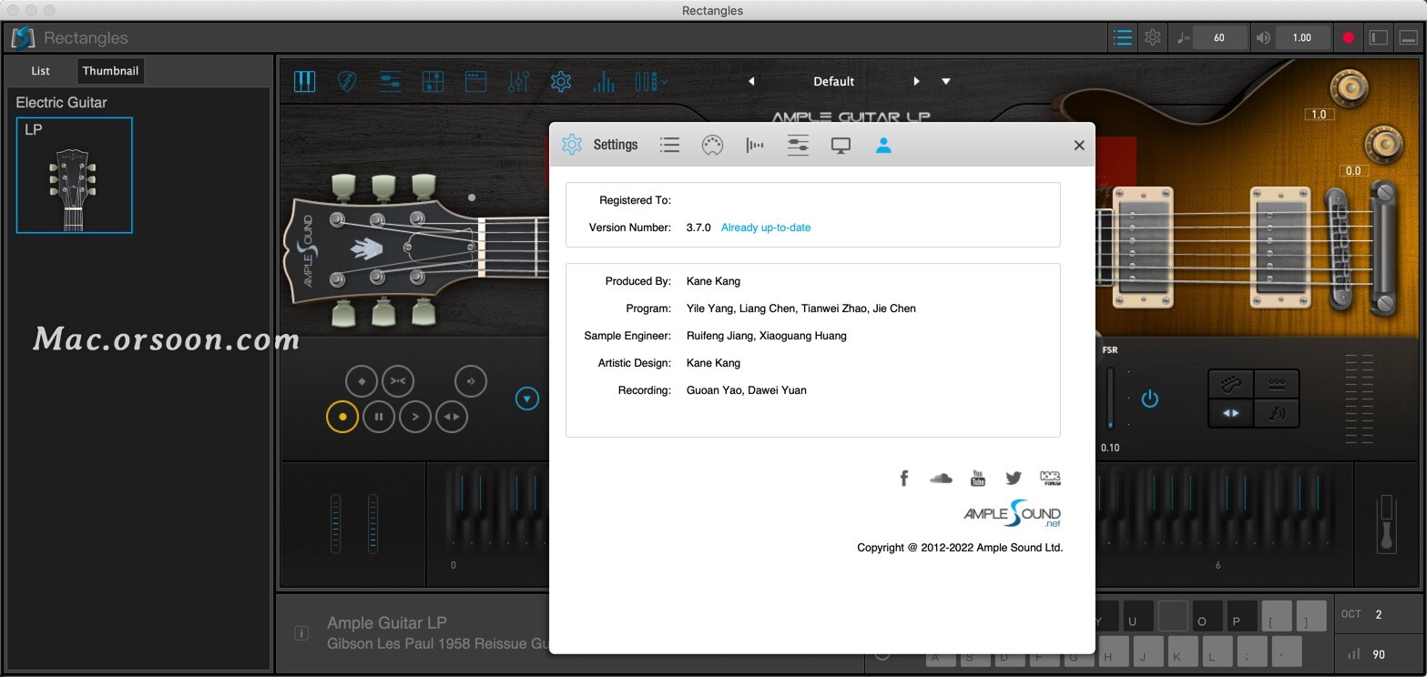 Ample Guitar LP III Mac激活版下载Ample Sound Ample Guitar LP III for Mac(虚拟