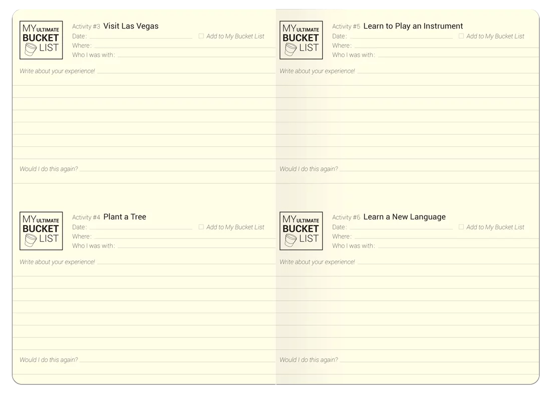 My Ultimate Bucket List