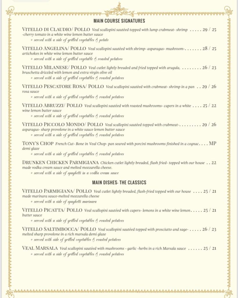 The Best Italian restaurant in Pottstown PA Piccolo Mondo