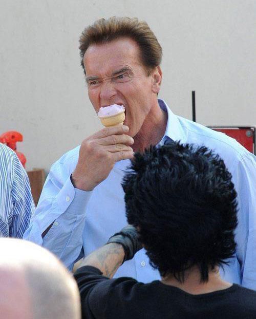 Arnold Eating Ice cream Image Abyss