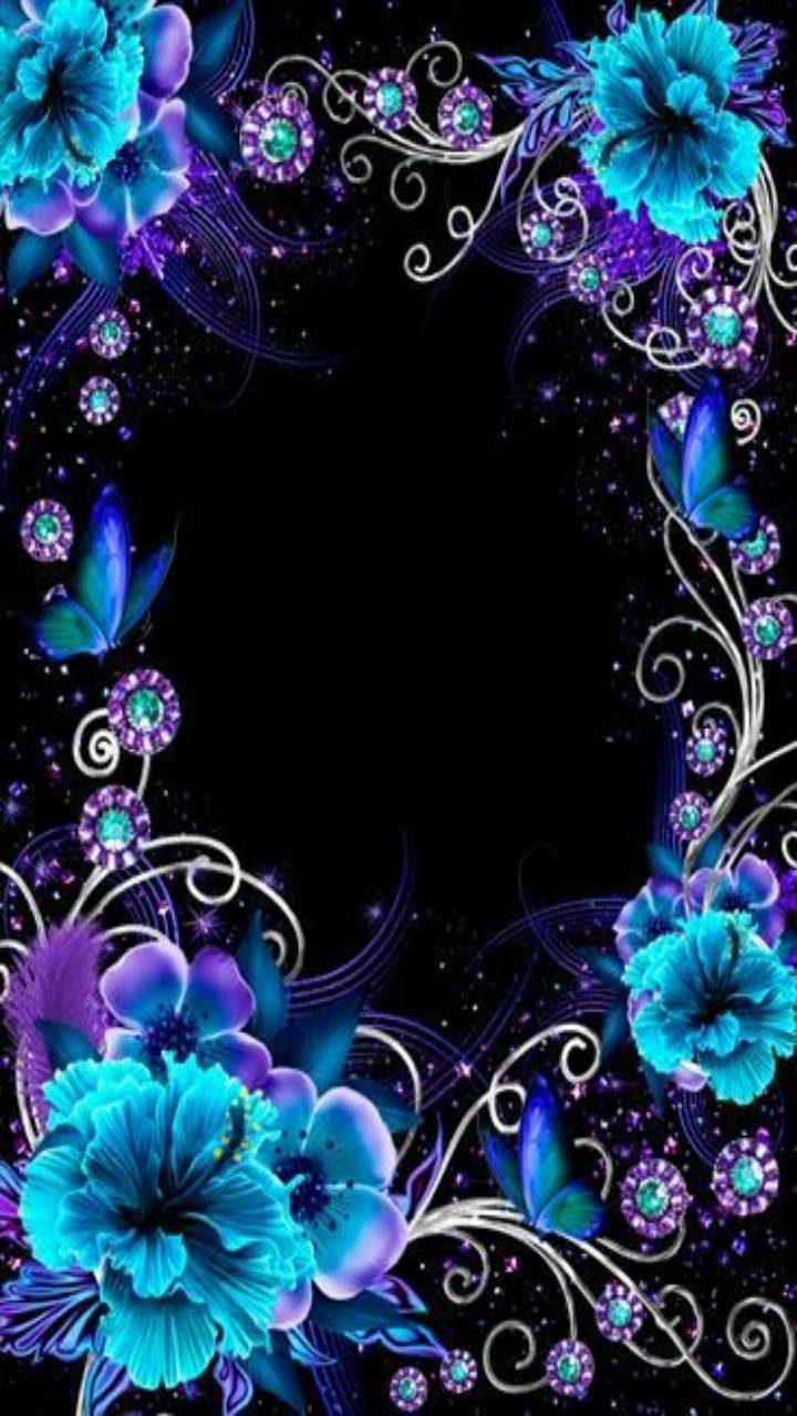 Blue Butterfly Border Designs