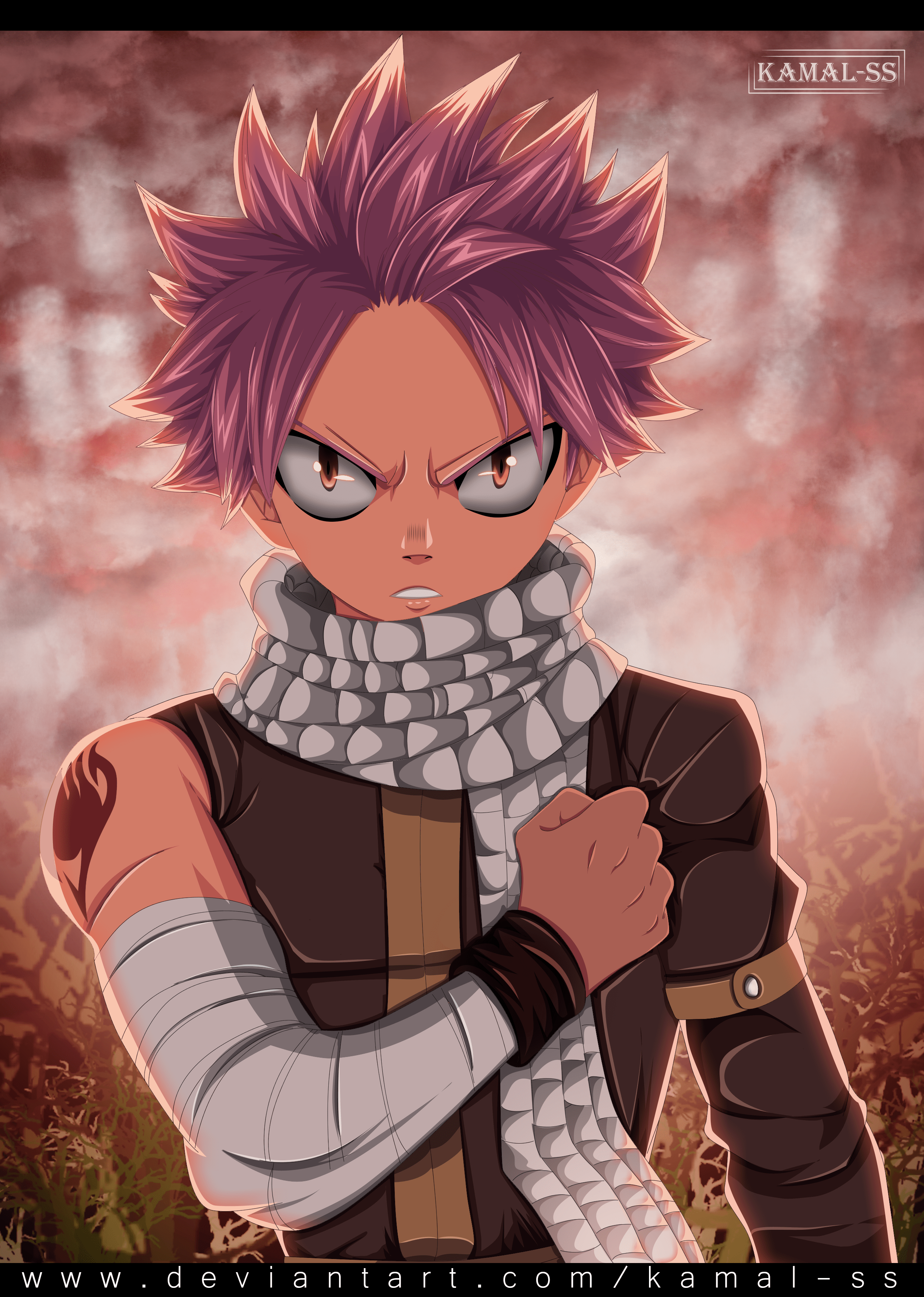 Manga Fairy tail Natsu Dragneel colored Image ID