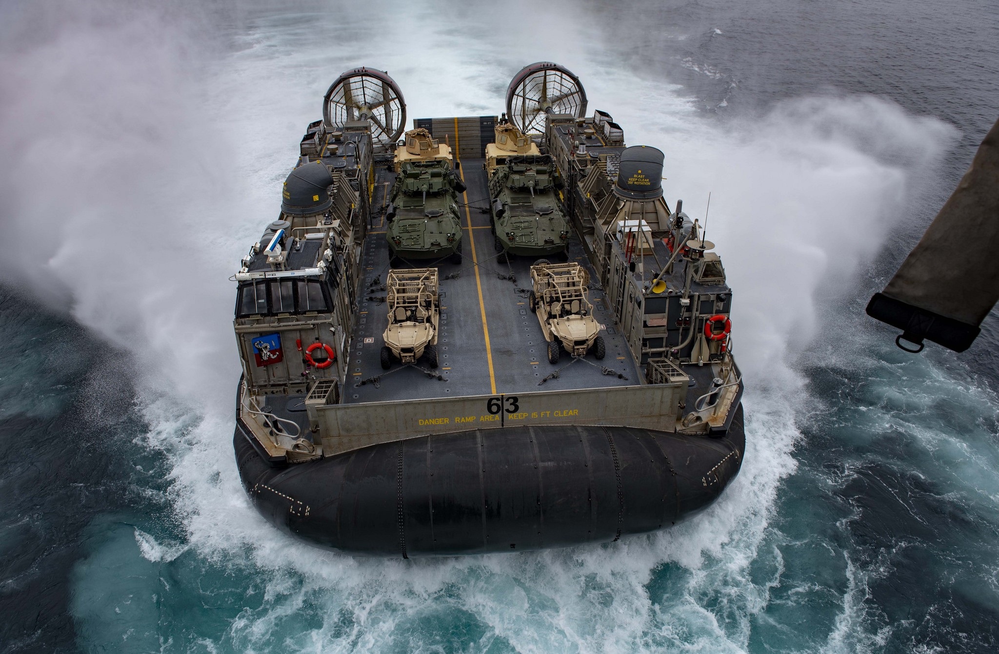 Landing Craft Air Cushion (LCAC) is a class of aircushion vehicle