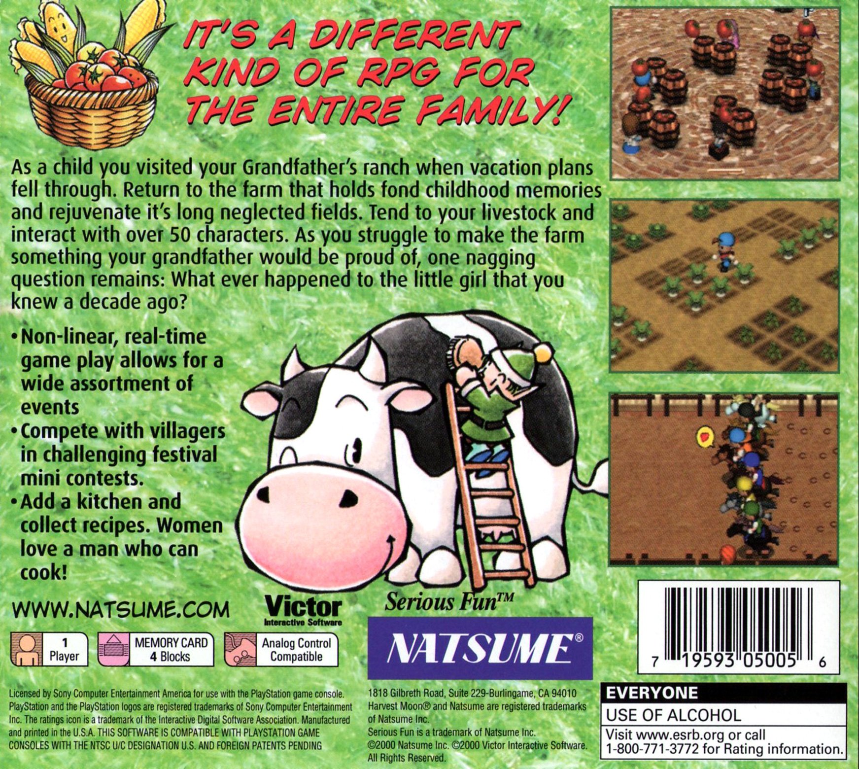 Harvest Moon Back to Nature Video Game Box Art ID