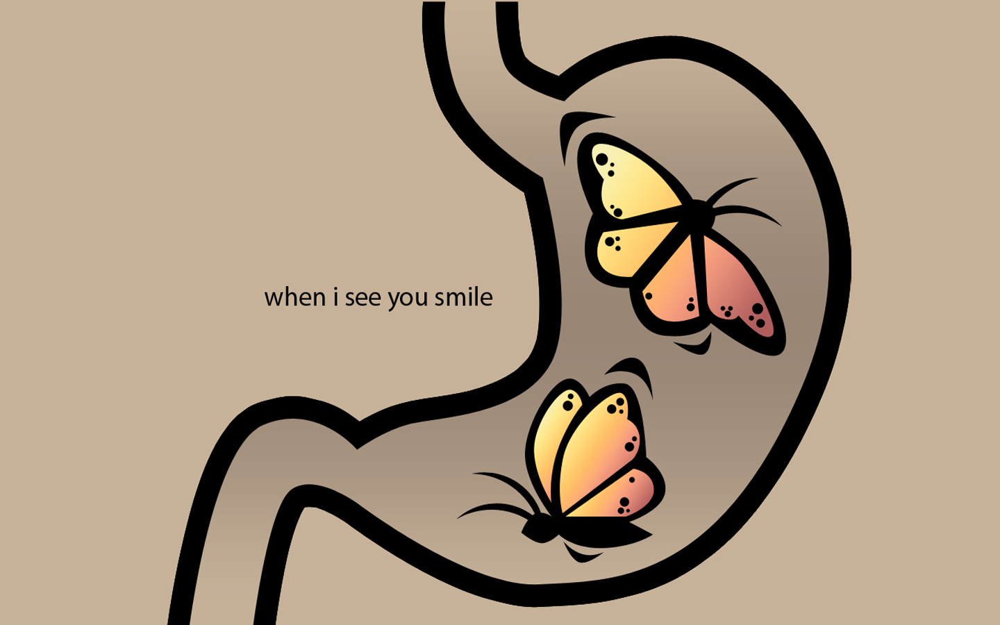 Butterflies in my stomach when I see you smile Image Abyss