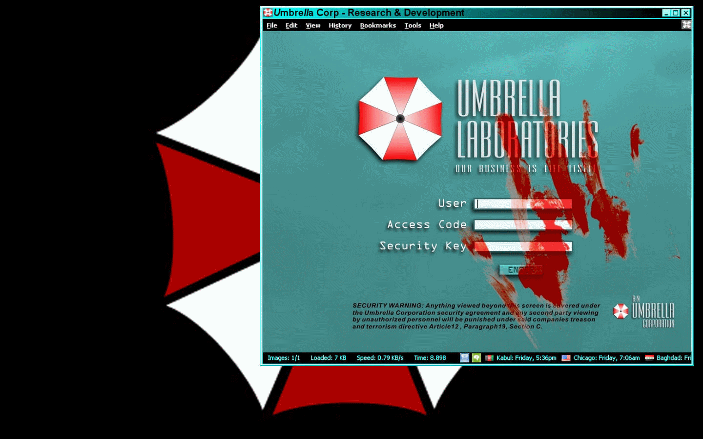 Umbrella Corporation Logo Gif