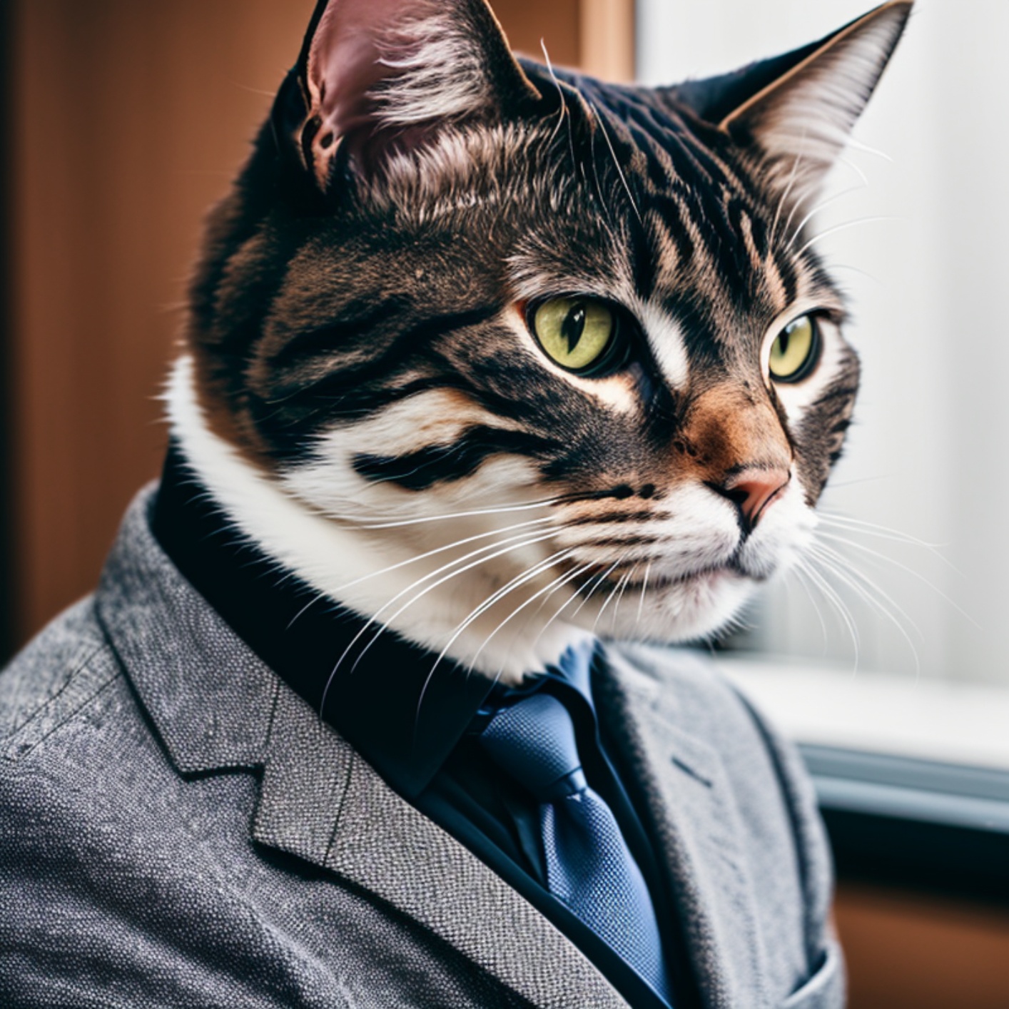 A cat wearing suit and tie by Young.Z Hunk Image Abyss