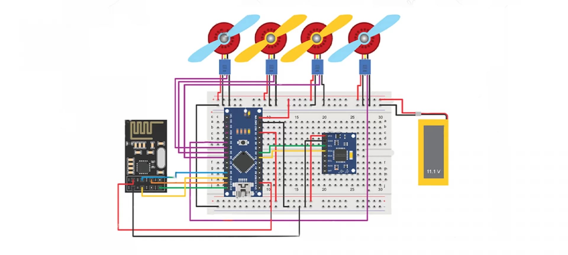 Drone Circuit Board Diagram