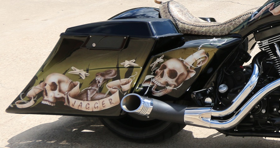 Custom Harley Bagger Extended Side Covers Pickard USA