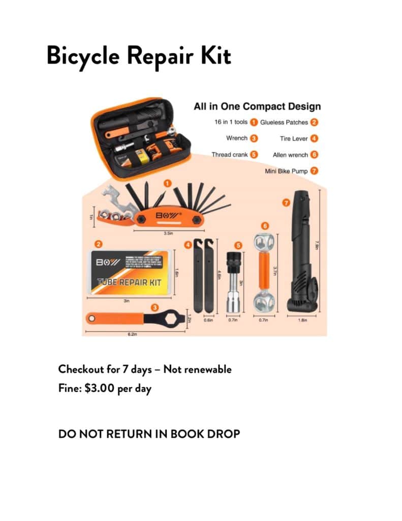 Bicycle Repair Kit Pickens County Library System