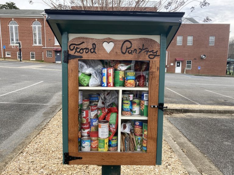 Little Free Food Pantry now at First Baptist