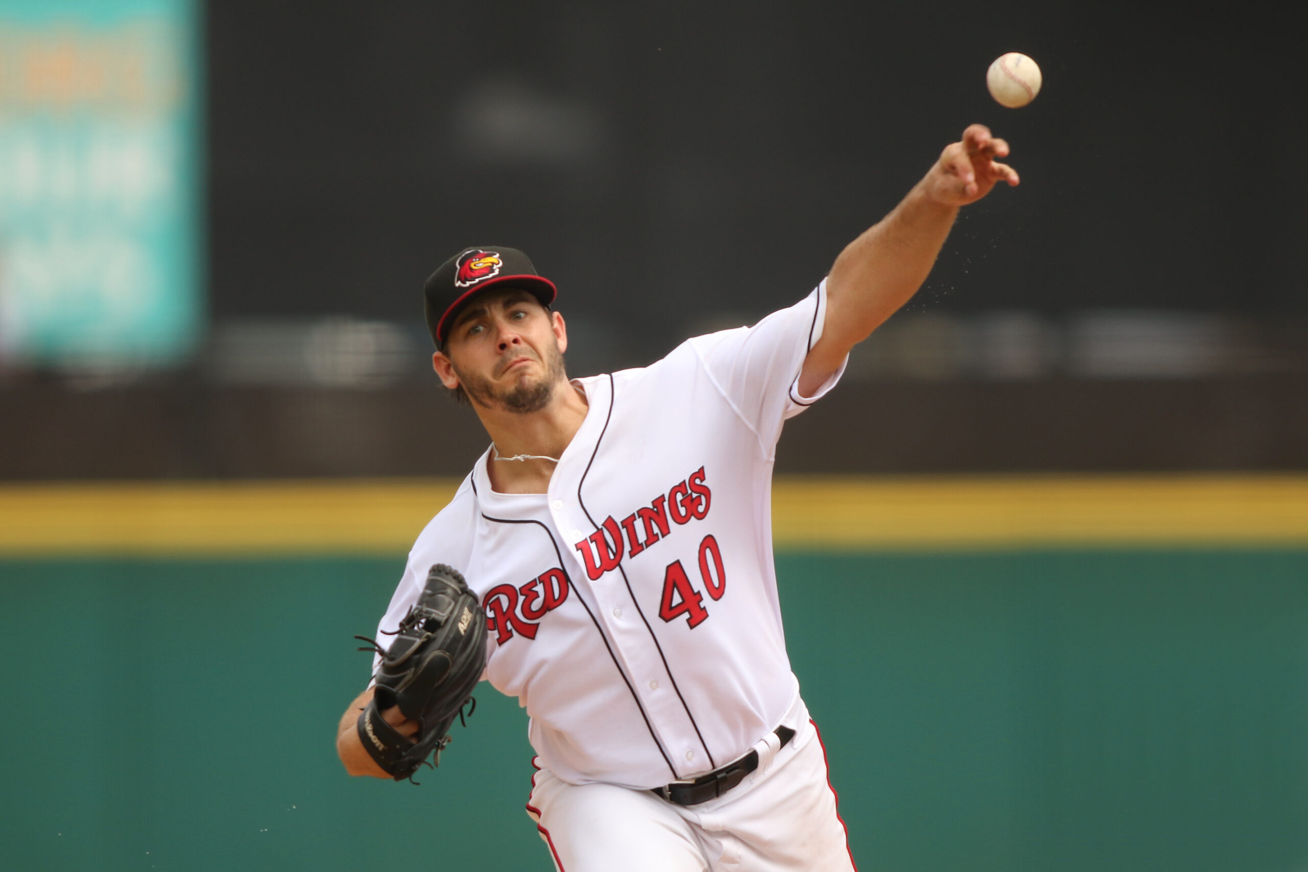 Braymer starting to "click" on mound, with a watchful eye on his home
