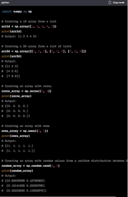 Introduction to NumPy in Python Types & Function Pickl.AI