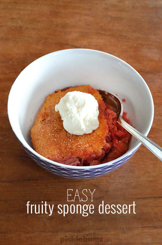 Family Food Fruit Sponge Dessert. Picklebums