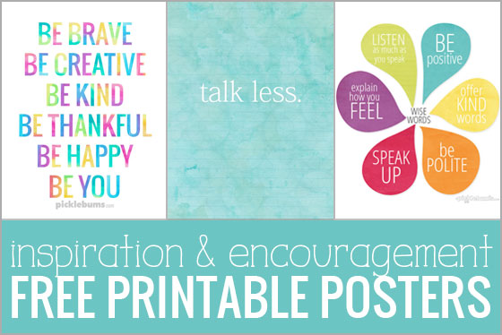 Free Printable Posters for Inspiration and Encouragement.