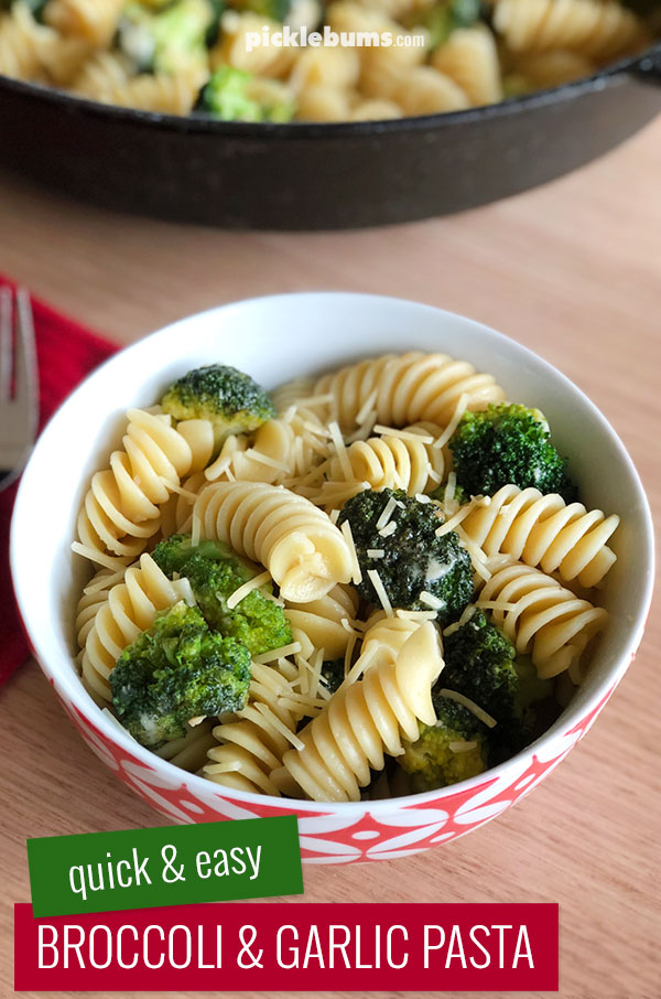 Broccoli and Garlic Pasta a quick and easy family dinner Picklebums