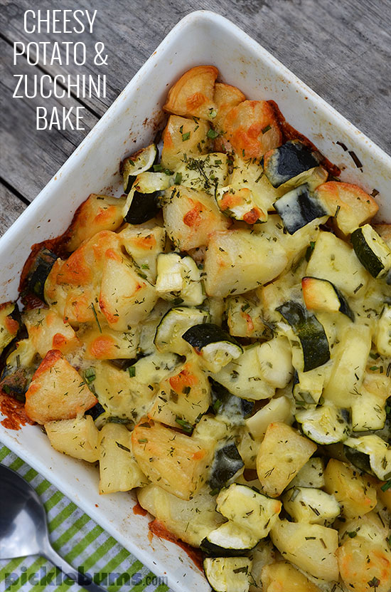 Easy Cheesy Potato and Zucchini Bake Picklebums
