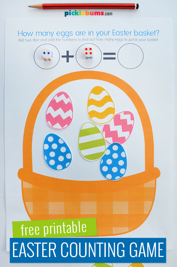 Printable Easter Counting Game for Preschoolers Picklebums