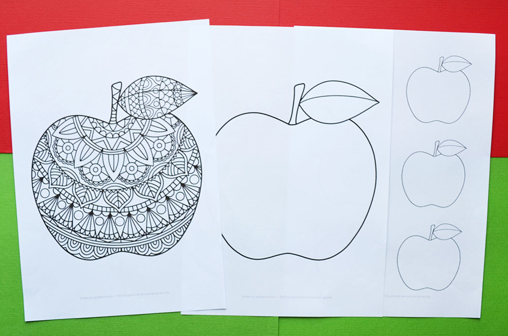 Apple Colouring Pages Picklebums