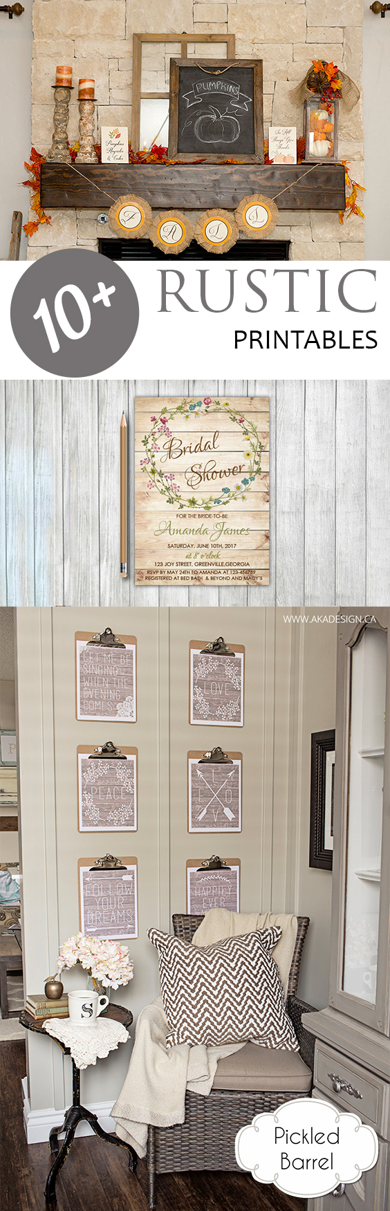 10+ Rustic Printables Pickled Barrel