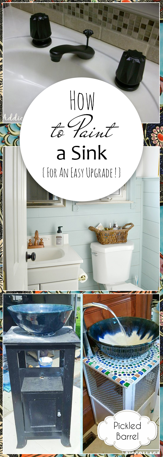 How to Paint a Sink {For An Easy Upgrade!} Pickled Barrel