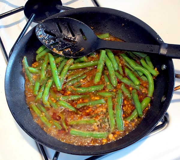 Red Curry with Tofu and Green Beans Pickled Plum
