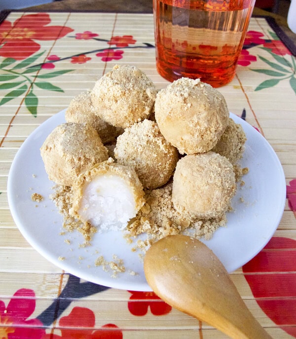 Kinako Dango (Sweet Soy Flour Dumplings) Pickled Plum Food And Drinks