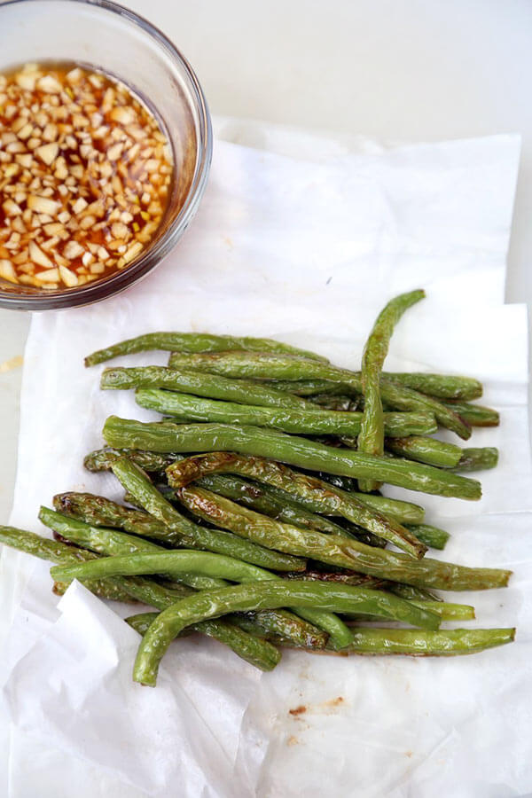 DryFried Green Beans with Garlic Sauce Pickled Plum