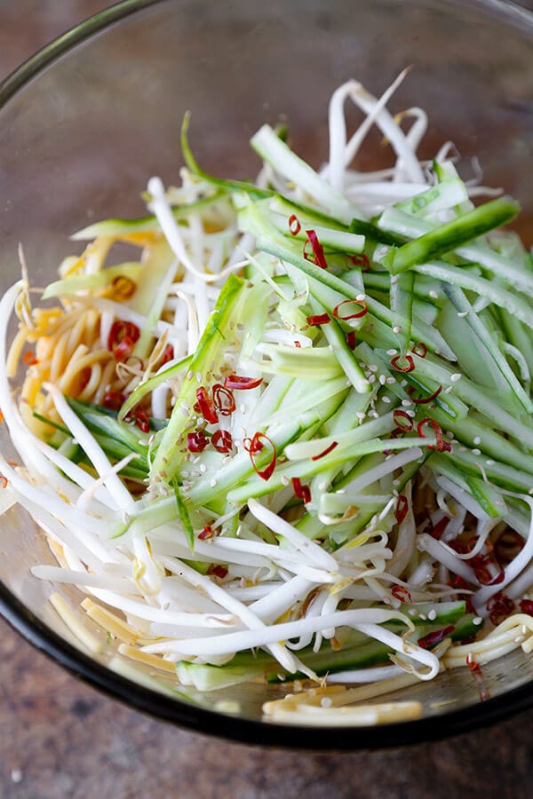 Cold Asian Noodle Salad Pickled Plum Food And Drinks