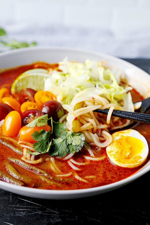 Easy Vegetarian Laksa Pickled Plum Food And Drinks