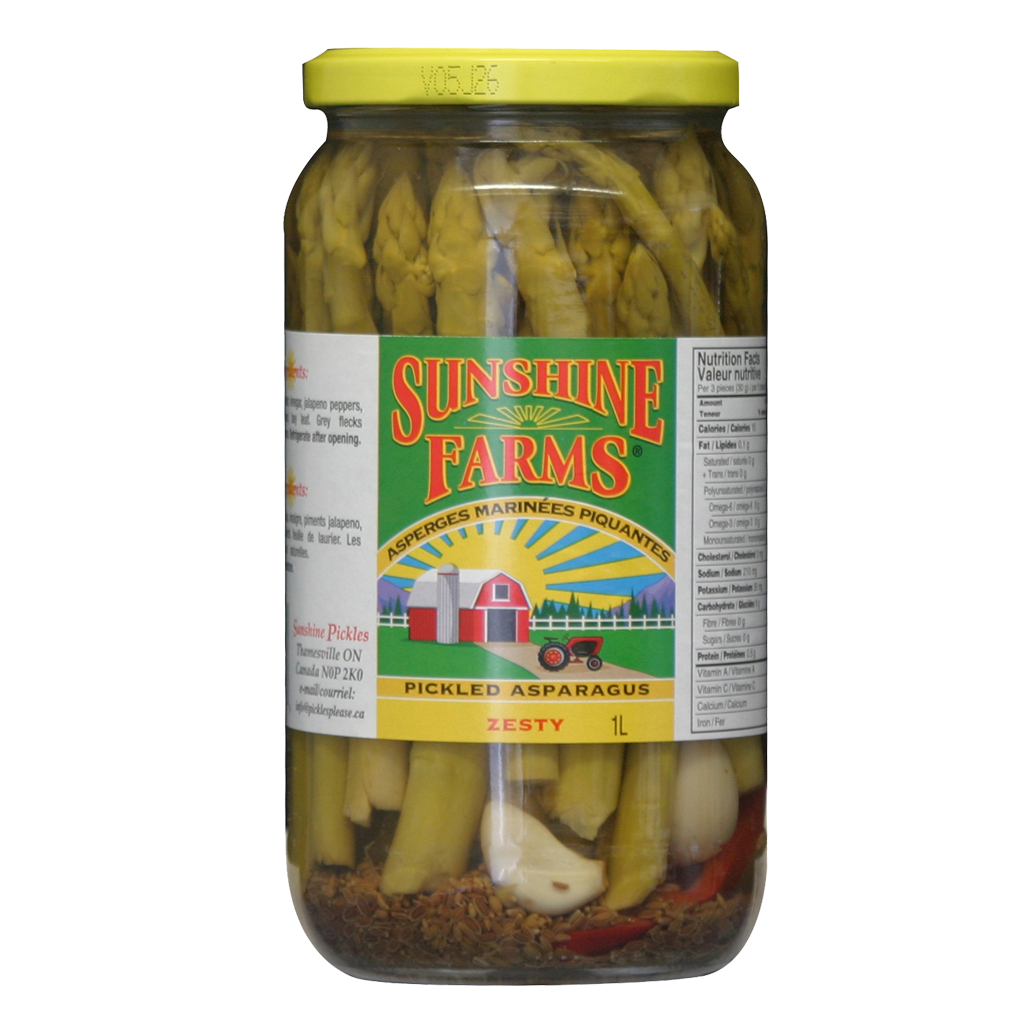 Zesty Pickled Asparagus 1L Sunshine Farms