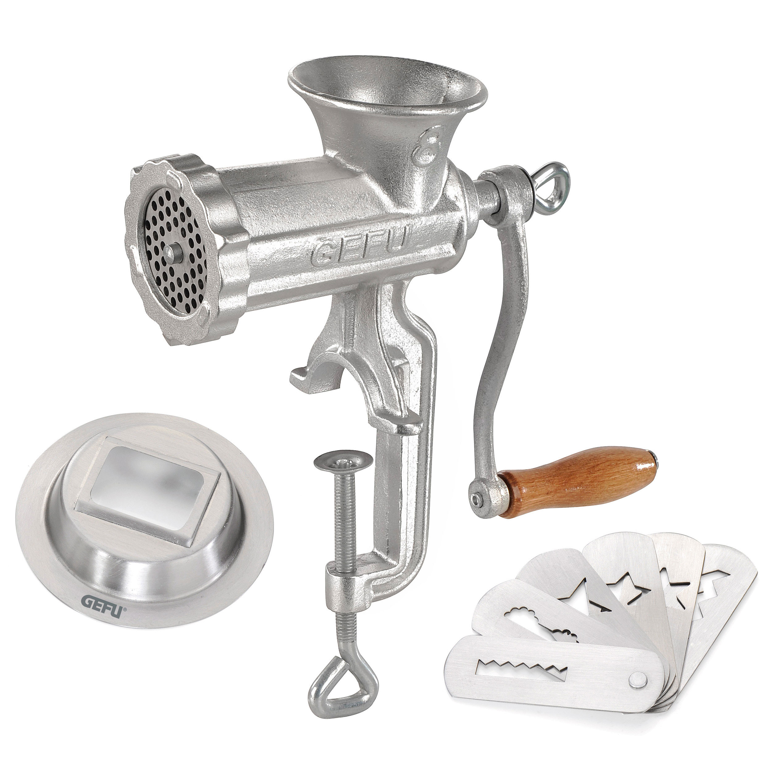 Gefu Meat Grinder, Shredder with Biscuit Attachment, Size
