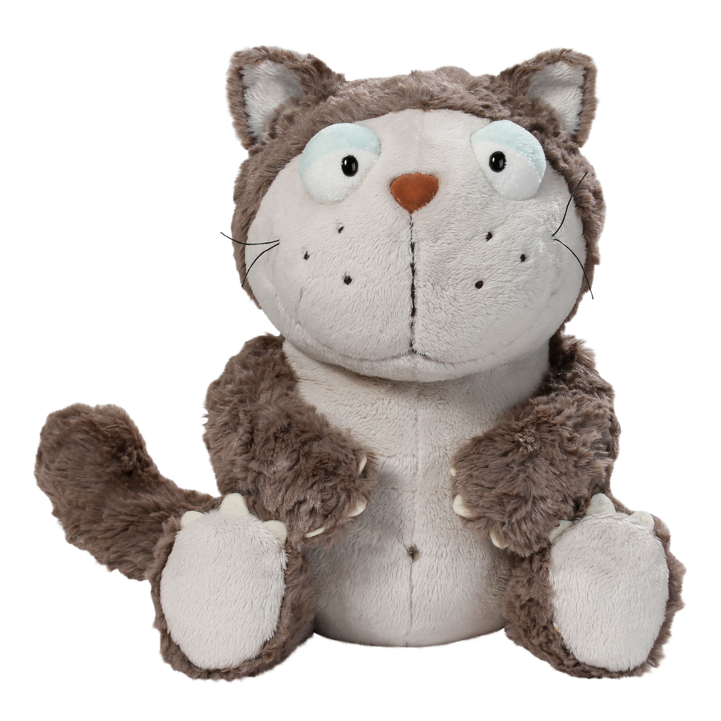 NICI Katze Lazy Schlenker, Kuscheltier, Plüschtier, Stofftier, Grau, 45