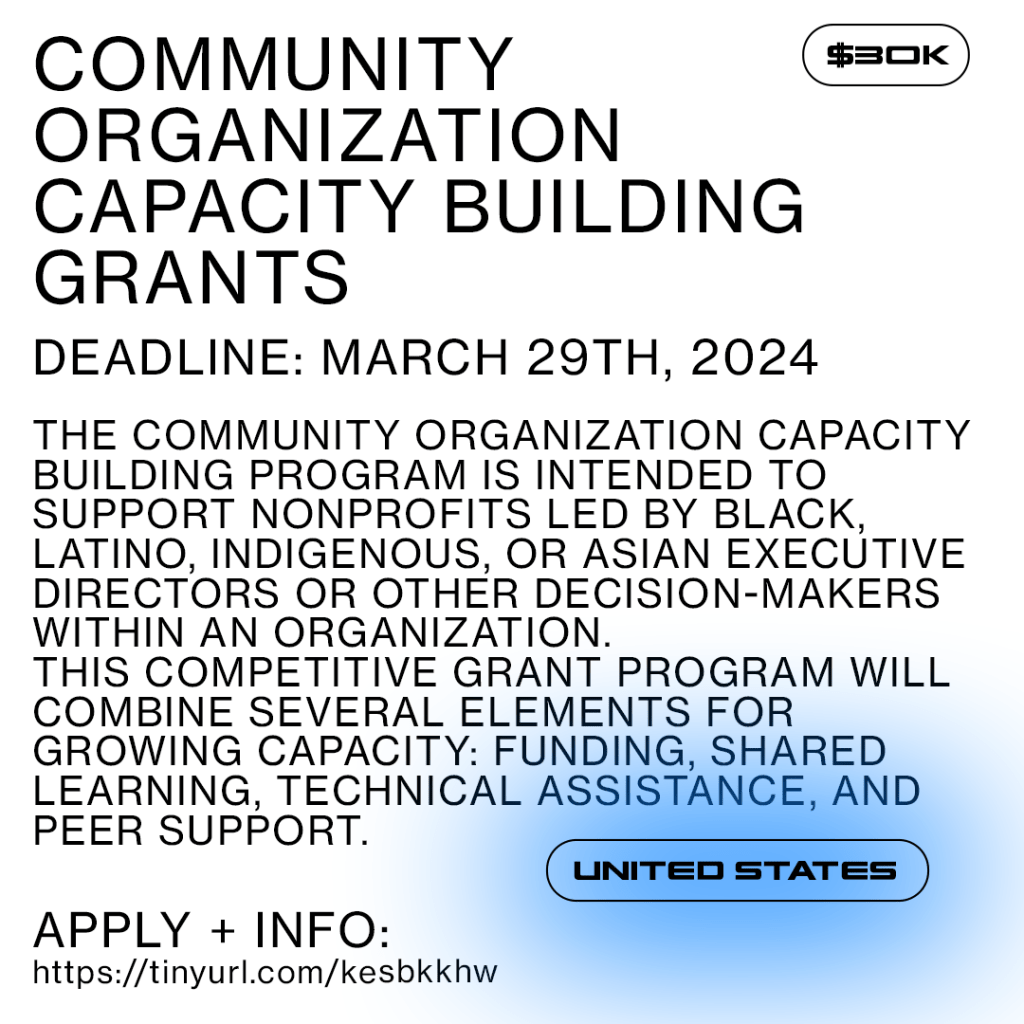 Community Organization Capacity Building Grants Rhode Island